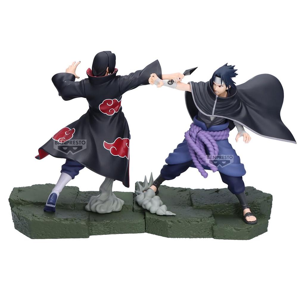 BANPRESTO Itachi Uchiha Naruto Shippuden Actionfigur Kombinationskampf 16cm BP30021P Mehrfarbig Sammlerfigur Perfekt für Anime-Fans