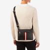 Bally Harvey Red And White Striped Vintage Versatile Zipper Commuter Casual Leather Crossbody Shoulder Bag Men Bags Black 6240272
