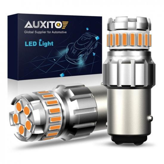 AUXITO 1157 LED Amber Yellow Turn Signal Parking DRL Light Bulbs CANBUS 2F23 EXV