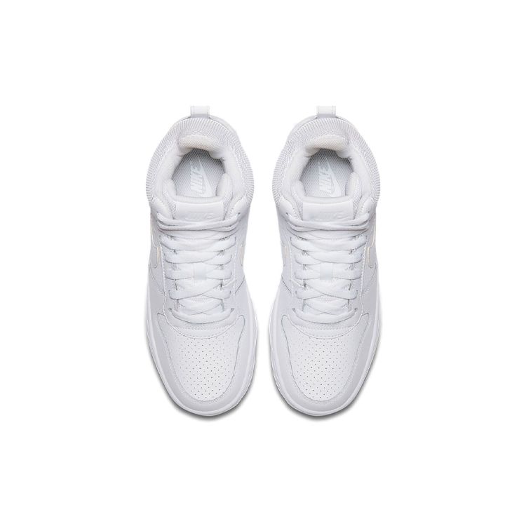 Nike Court Borough Mid Synthetic Leather Comfortable Sports Slip Resistant Durable Mid Top Sneakers Women sneakers White 844906-110