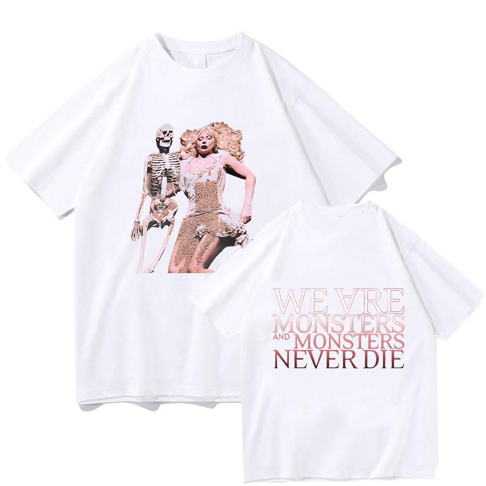 Lady Gaga Perfekte Promi T-Shirts Mayhem Ball Welttournee T-Shirt Little Monsters Konzert Outfit Grafik T-Shirt Unisex Baumwoll Oberteil