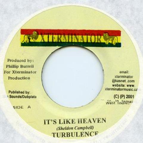 7inch Record TURBULENCE / ANTHONY MILLS - It's Like Heaven / Good News Xterminator 2003 Jamaica Reggae, Ska & Dub