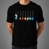 Astronaut Planet Swing T-Shirt | Solar System Space Science Graphic Tee Cotton Unisex Top