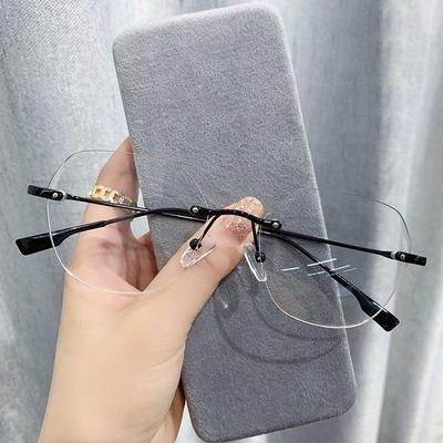 Nové bezrámové brýle s ochranou proti modrému světlu pro ženy, designové, módní, pro muže, blokující modré světlo, počítačové brýle, trendy kancelářský doplněk