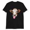 Silly Cow Tongue-Out A Whimsical T-Shirt Mens Womens Tees Top