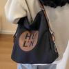Golden jade bird canvas bag women's fashion large capacity multi-purpose backpack student commuting to class shoulder tote bag