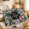 Christmas Kids Coloring Blanket with Watercolor Markers, DIY Painting Activity for Children and Family