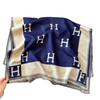 Autumn and winter simple and versatile air conditioner shawl jacquard imitation cashmere business scarf women's high-end feeling warm and cold scarf