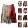Damemote Langermet Christmas Snowman Snowflake Print Jakke Cardigan