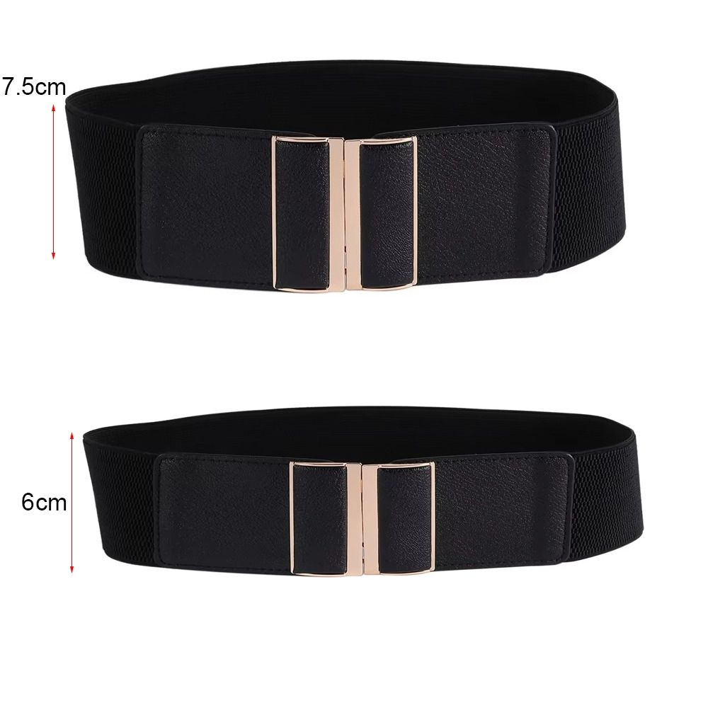 Waist Defining Elastic Wide Belts Solid Color Dress Belt Stretch Waistband  Coat Accessories
