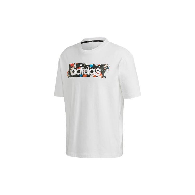adidas x Disney Alphabet Pattern Printing Sport Round NeckShort Sleeve Men s White GL2222 L