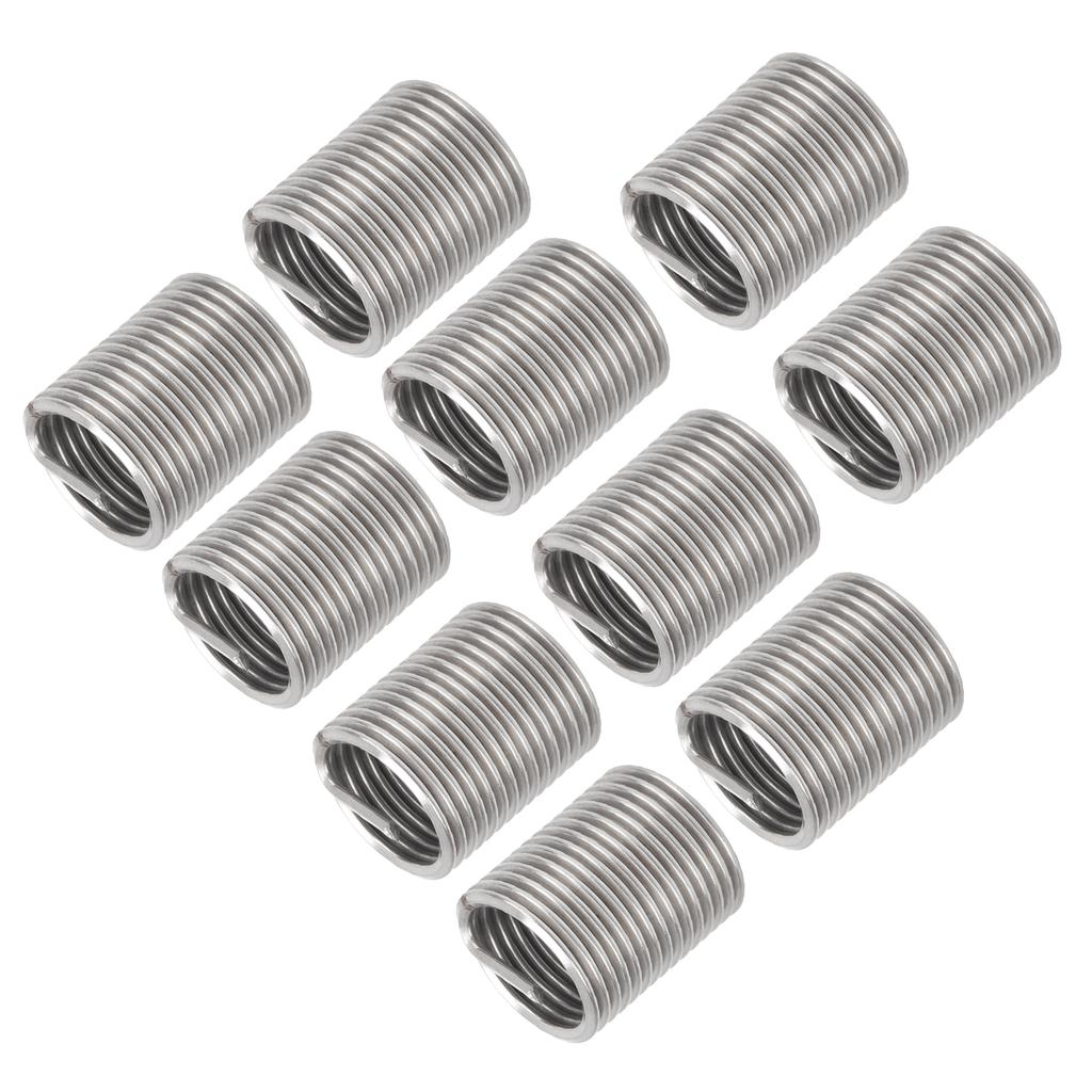 10Pcs Thread Repair Inserts Steel Wire Protection Sleeve Hardware Fastener M18 x 2.0 x 2D