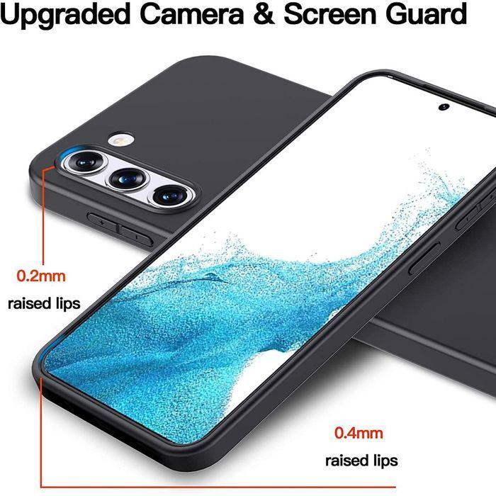 Coque pour Samsung Galaxy A37 5G, Silicone Liquide Anti-Rayures avec Cercle Magnétique - Noir