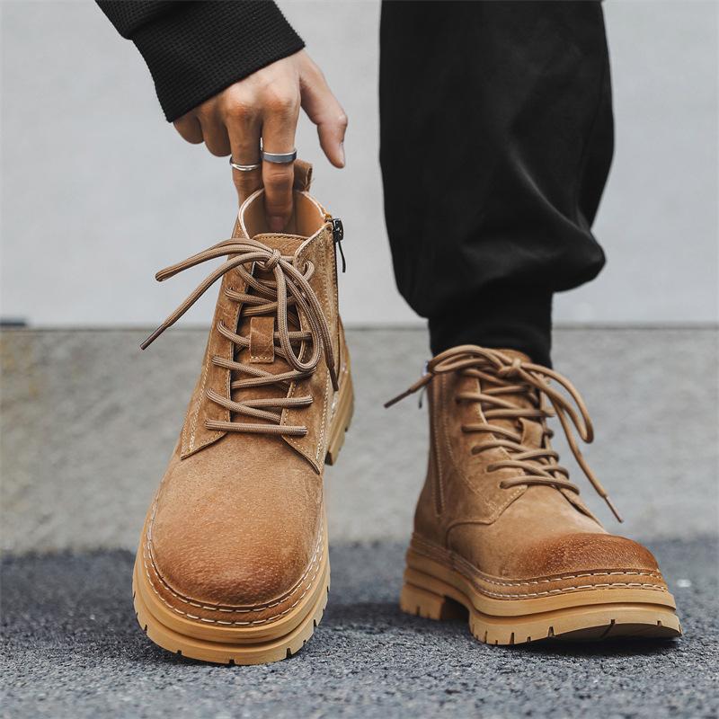 

Martin boots men s autumn and winter new rhubarb boots casual tooling boots medium help versatile short boots 4518-J 38