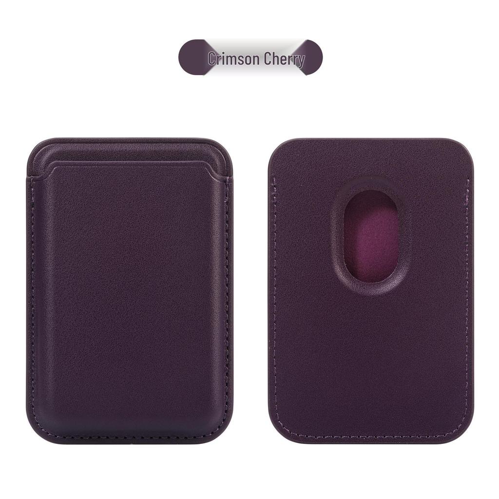 Porte-cartes en cuir MagSafe pour iPhone 17/16/15 - Pochette magnétique résistante