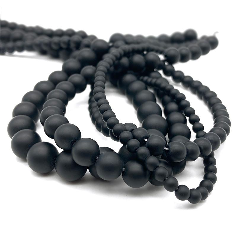 4 6 8 10mm Natural Stone Beads Amethyst Amazonite Agates Jades Loose Round Beads for Jewelry Making Bracelet Necklace DIY 4mm(88-93pcs)