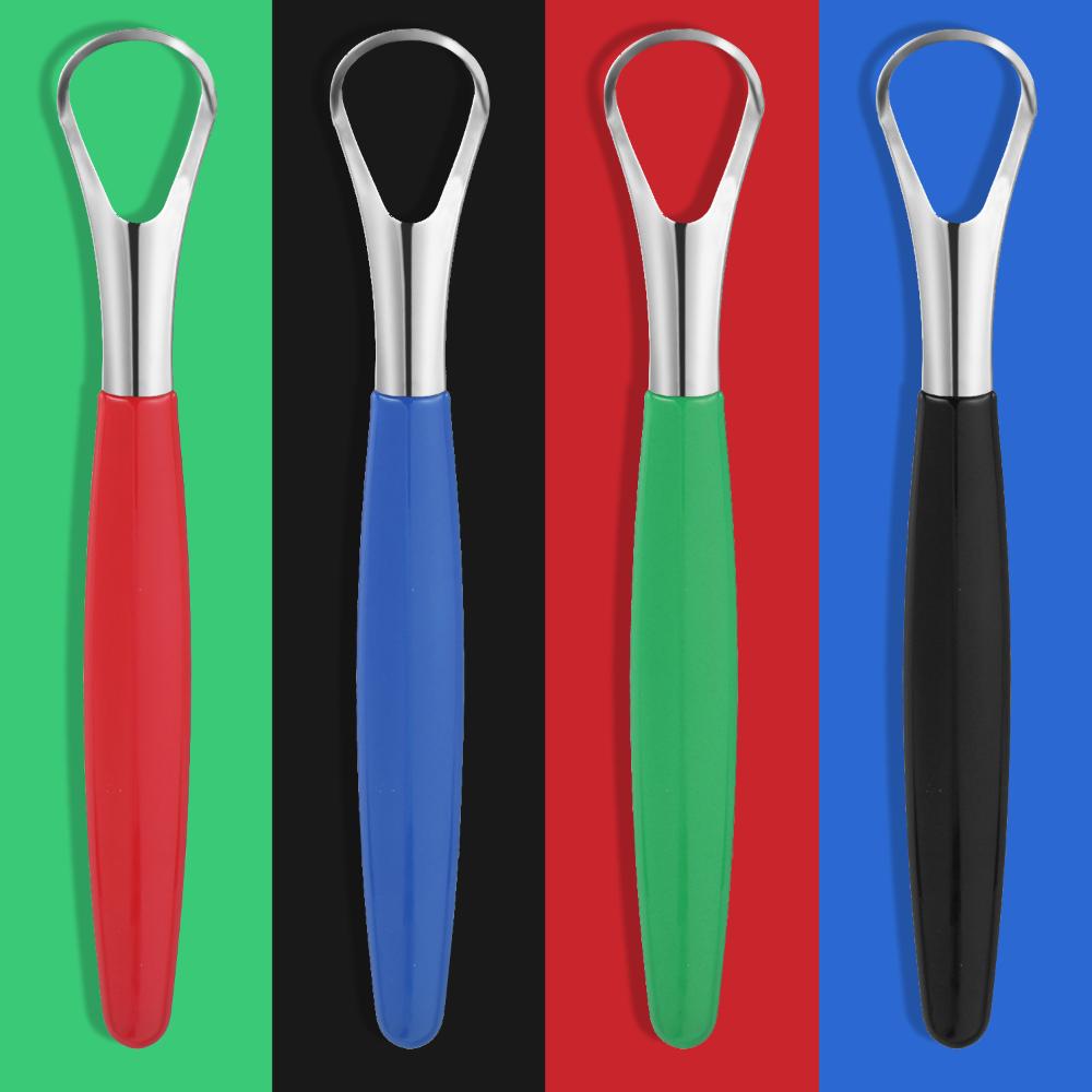 Adults Health Care Fresher Breath Tongue Cleaner Stainless Steel Oral Care Tongue Scraper