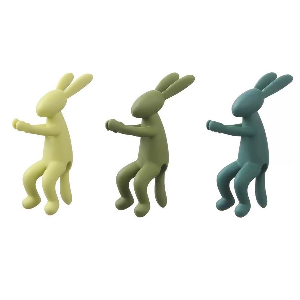 3PCS Plastic Rabbit Shaped Plant Stem Support Decorative Hydroponic Stabilizer  Vase Plant Decor