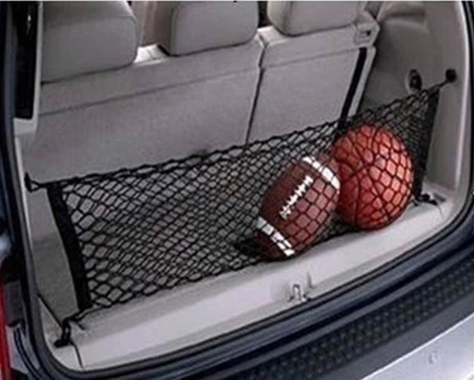 Car Trunk Mesh Organizer: Fixed Luggage Net Storage, Flat & Vertical Barrier Net.