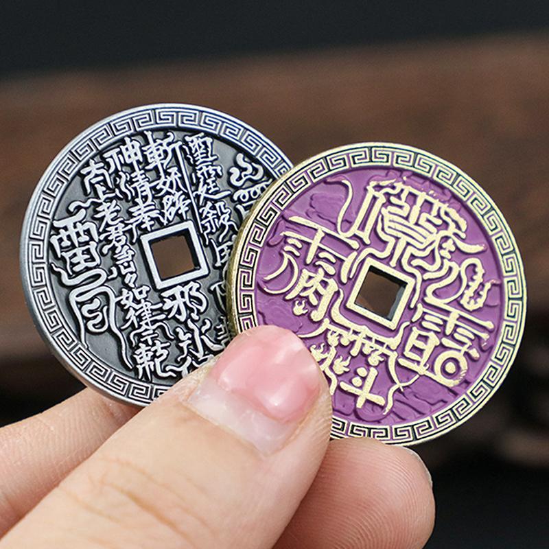 Ancient Chinese Coin Model Mountain Ghost Money Traditional Feng Shui Amulet Of Wealth Leizu Good Luck Coin Hanging Decoration