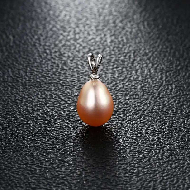 Freshwater Multiple Color 8-9mm White Black Pink Purple Pearl 925 Silver DIY Pendant Rabbit Buckle For Women Girls