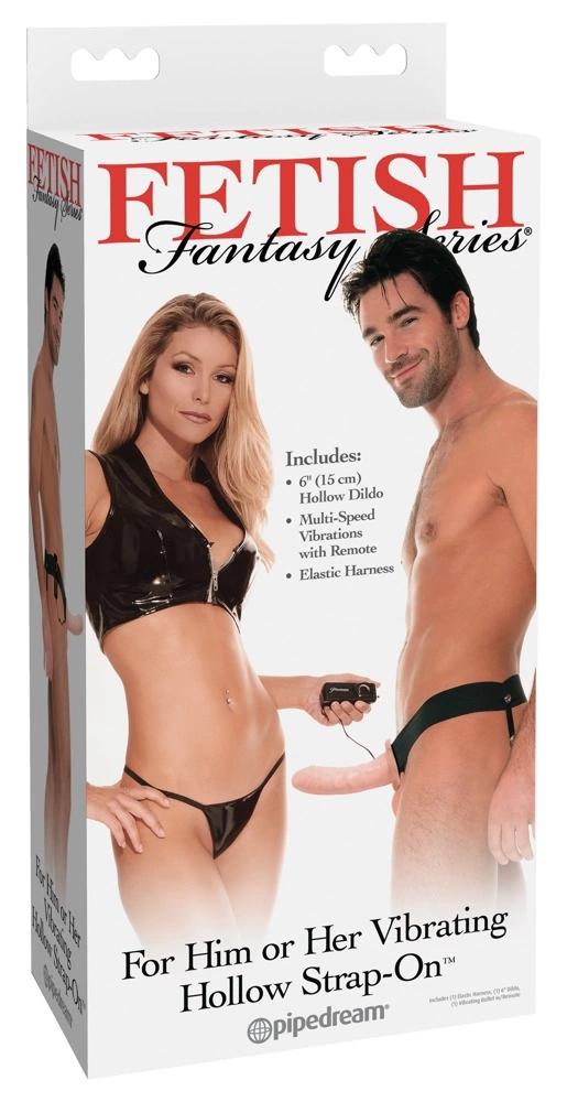 Fetish Fantasy Series - Adjustable Strap-On with Realistic Vibrator 17 cm