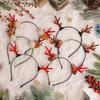 Christmas Deer Antler Elf Headband with Bells - Festive Hair Accessories