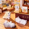 Resin Animal Sculpture Mini Cat Figurine Micro Ornament Cute Kitten Cake Miniature Statue Topper Decoration for DIY Moss Landscape Fairy Garden Decor