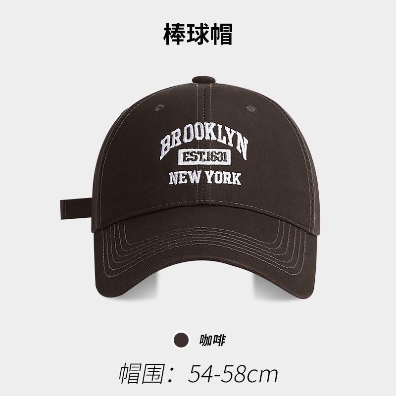 Soft Top Baseball Cap Women's Spring and Autumn English Embroidery Sunscreen Visor Hat Versatile Face Small Cap Men