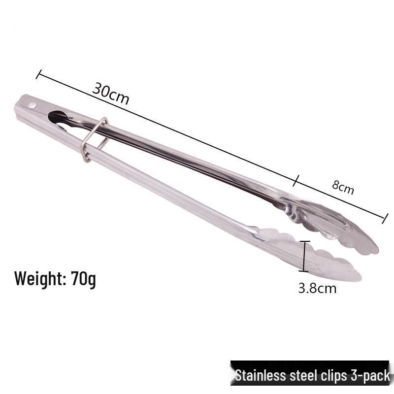 Набор пищевых щипцов из нержавеющей стали, 12 дюймов (3-Pack)