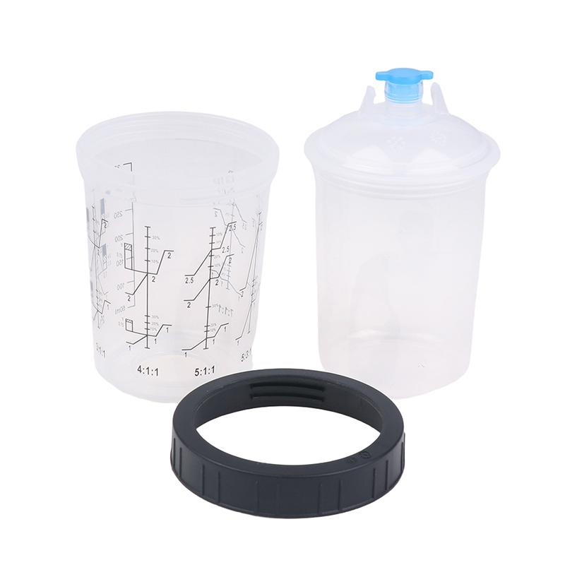 Transparent Disposable Paint Spray Cup 180-800ml Plastic Paint Mixing Cup Disposable Paint Cup Spray Pot Type Quick Cup