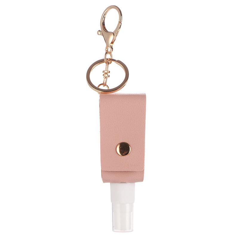30Ml Hand Sanitizer Bottle Mini Hands Hydroalcoholic Gel Bottle Pu Leather Keychain Mini Soap Dispenser Reusable Storage Bottle
