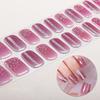 Tiras de Esmalte com Glitter com Lixa Fácil de Aplicar Remover Autoadesivas Unha Inteira Feminina Adesivo para Unhas Manicure Caseira Decoração DIY Nail Art Wrap