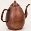 Handcrafted Pure Copper Coffee Pot,Large Capacity Retro Oval Shape Teaware 1000 Ml Filter Weave Heat Handheld Kettle,Teapot