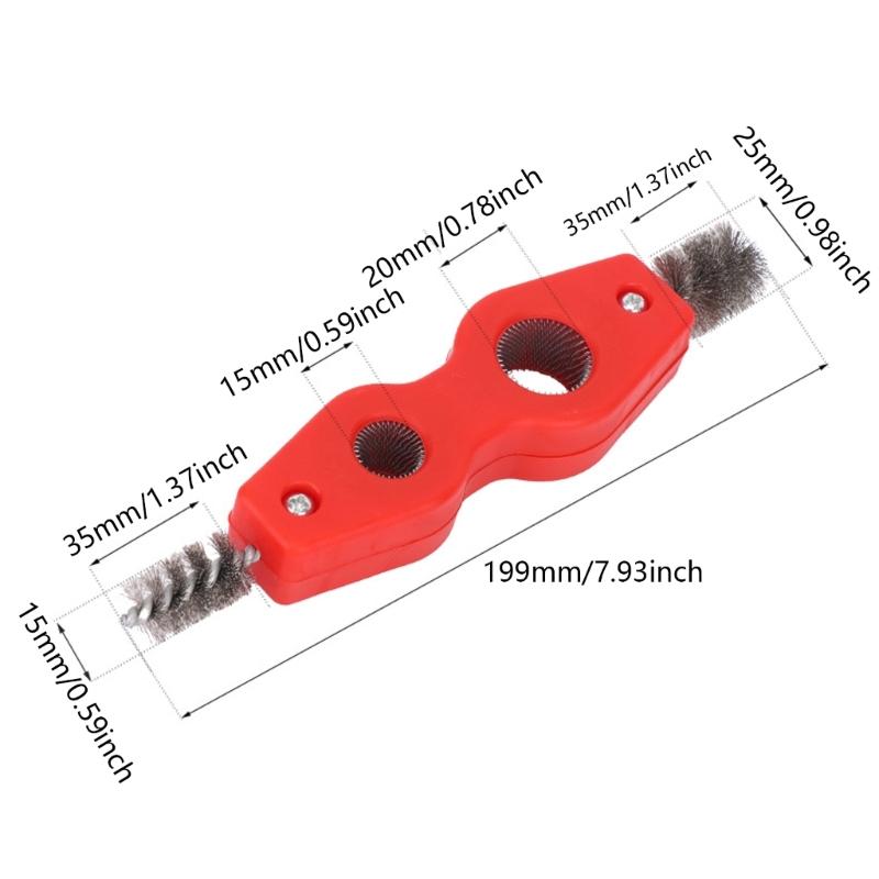 4-in-1 Drahtbürste zur Reinigung von Autobatterieklemmen und Kupferrohrreiniger Innen-Außen-Reibahle Anfaswerkzeug