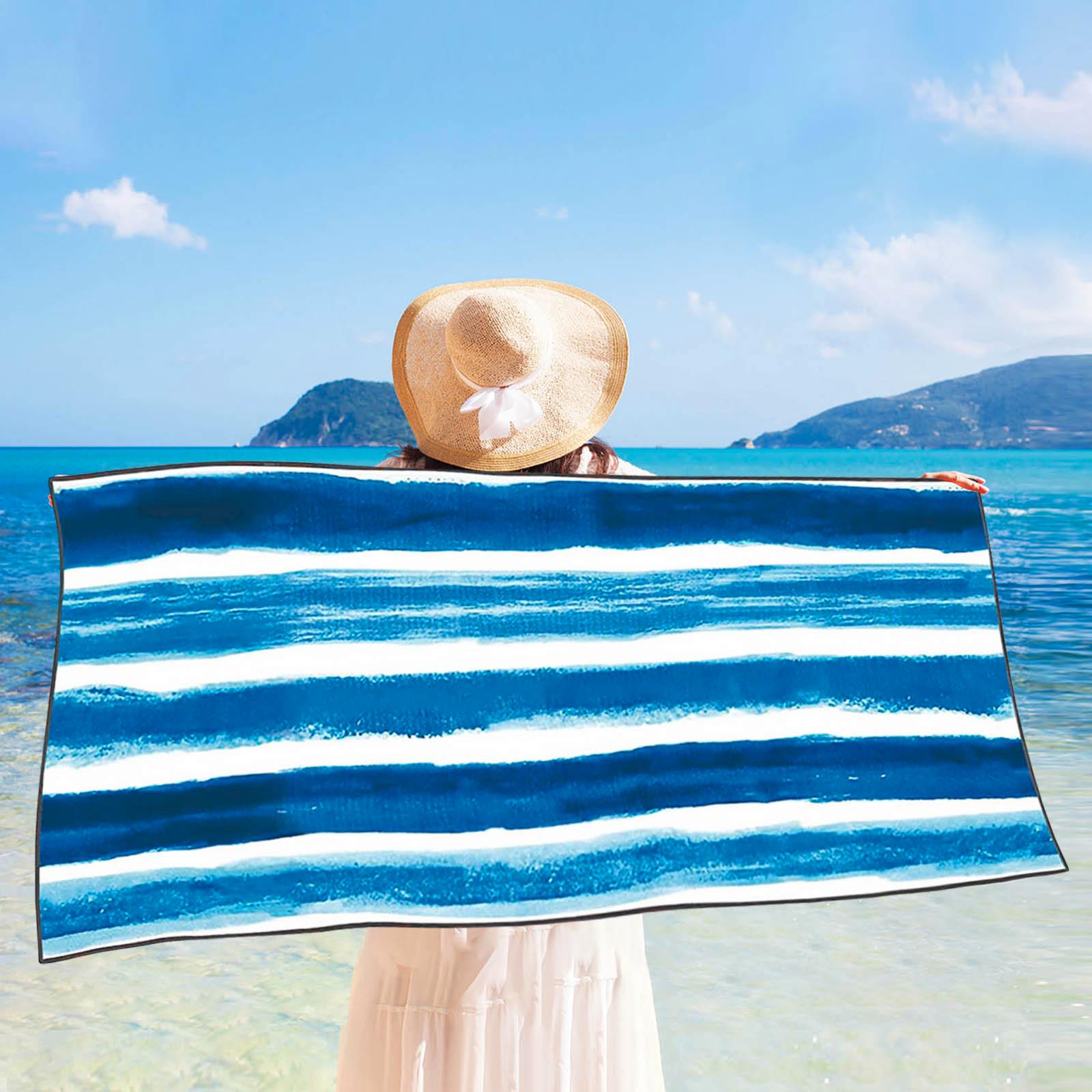 

Пляжное полотенце из микрофибры Негабаритное супер впитывающее банное полотенце для женщин и детей E разноцветный