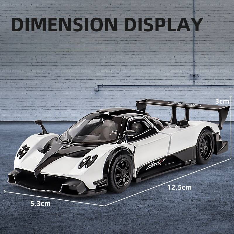 Pagani Zonda R Supercar 5 Inch Metal Car Simulation Diecast & Toy Vehicle RMZ City 1:36 Alloy Model Pull Back Car