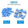 25Pairs 50pcs  PVC Red/Blue Connectors Wire Connectors Wire Terminals Connectors Assorted Kit Insulation Crimping Terminals