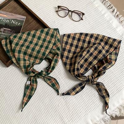 Silk Scarf High-end Summer New Neck Protection Triangle Scarf Scarf Small Scarf Headscarf Women's Idyllic Headband Tied Hair