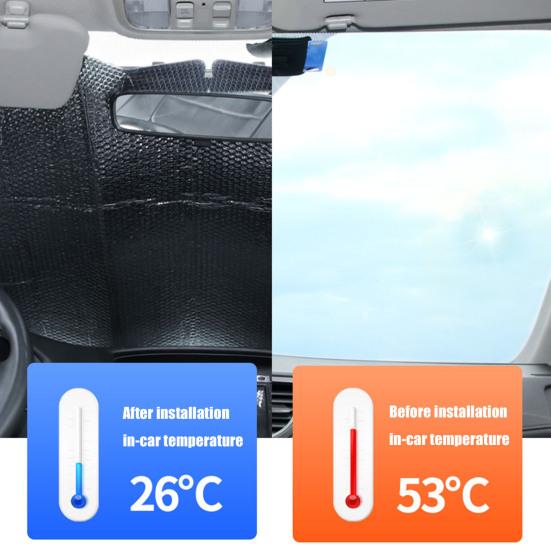 Foldable Car Sun Shade Windshield Windows Heat Shield with UV Protection Reflective Aluminum Foil Universal Car