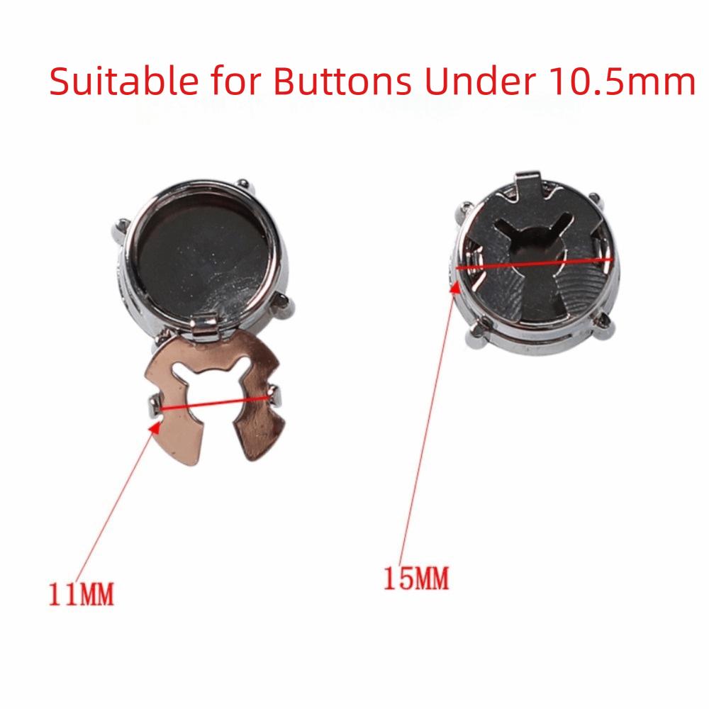 1PC DIY Sewing Pearl Flower Button Covers Alloy Golden Base Shirt Button Clip Detachable Clip-On Handwoven