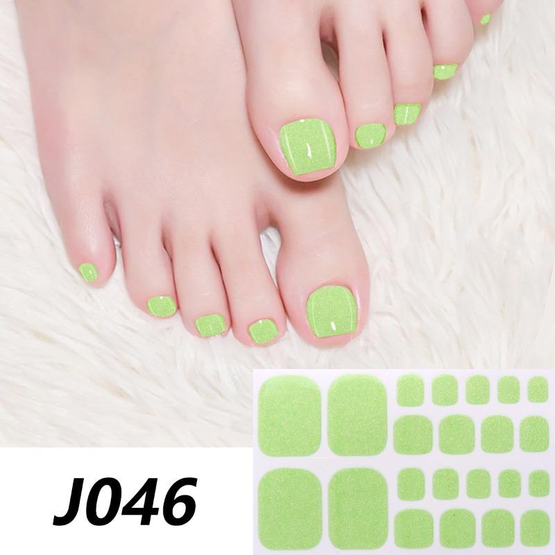 The New Pure Foot Stickers with Glitter Are Now Available for Full Checkered Nail Art