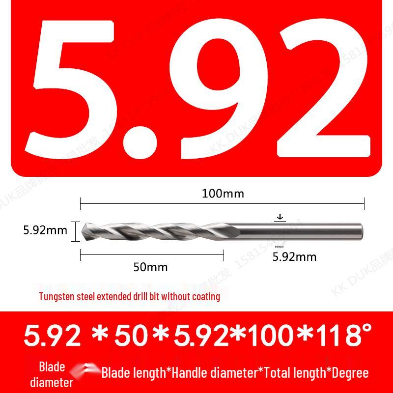 Straight Shank Solid Carbide Drill Bit Set (5.91–5.99mm)