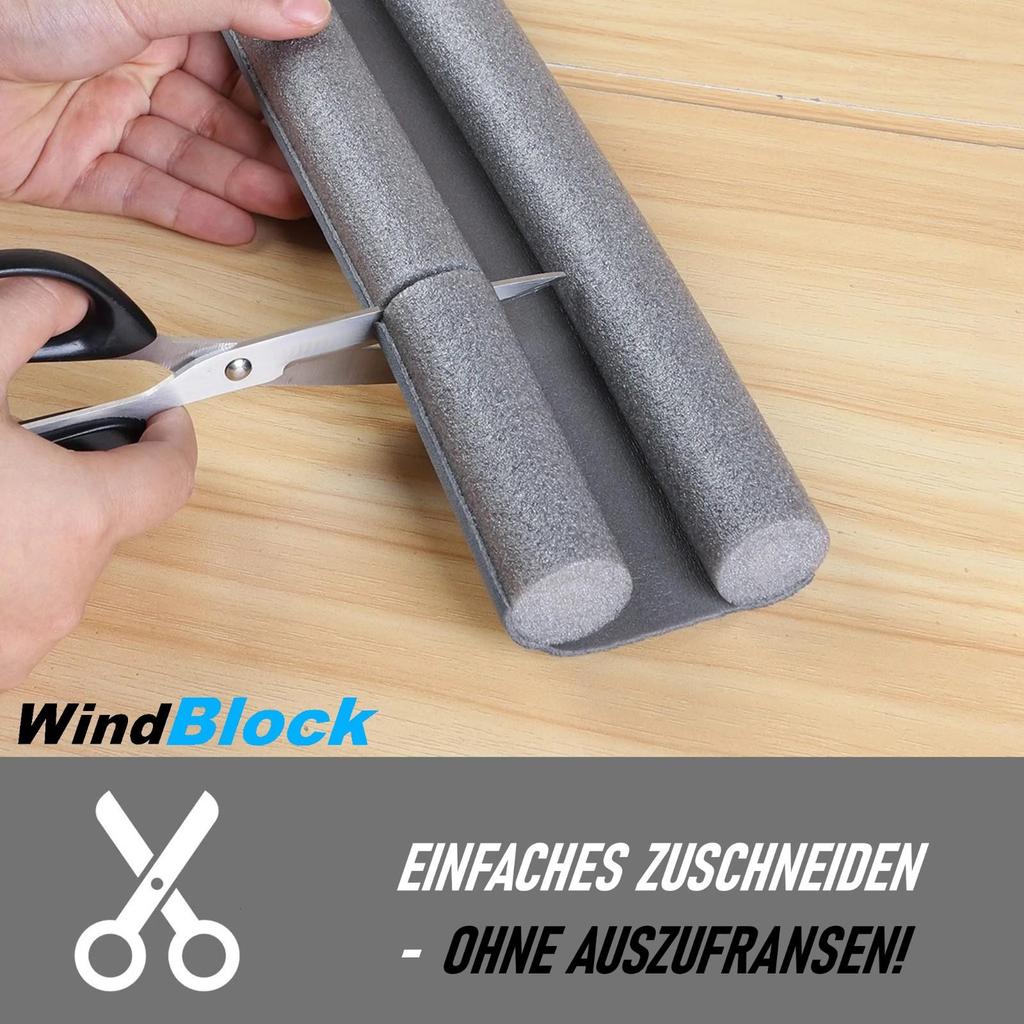 WINDBLOCK Draught Excluder Door Bottom Seal Wind Stopper Seal Insulation Set of 2