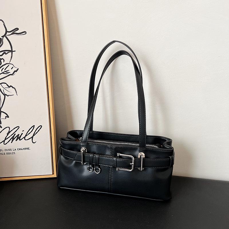 

Сумка подмышку универсальная новая повседневная модная сумка на плечо женская сумка текстурная сумка-багет чёрный