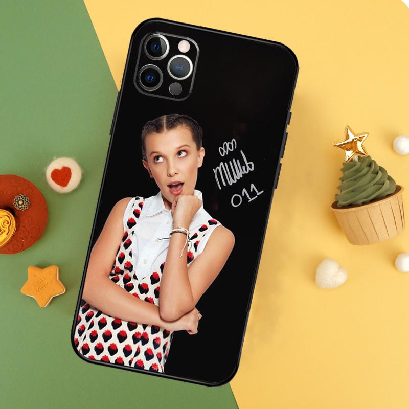 Millie Bobby Brown Funda For iPhone 11 12 13 14 16 15 Pro Max Mini XS Max X XR SE2 7 8 14 16 15 Plus Phone Case