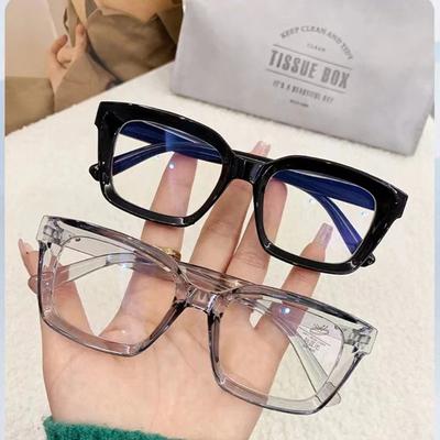 New Transparent Computer Glasses Anti Blue Light Square Frame for Women Men Blocking Glasses Optical Eyewear