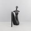 Cast Iron Figure Abstract People Sculpture Modern Art
