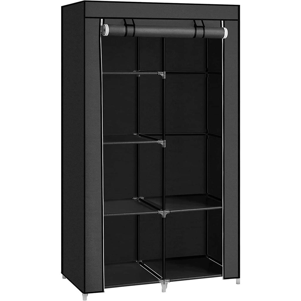 Nyana Home Fabric Dressing Room with Zipper Doors and Side Pockets Measurements 165x88x45cm