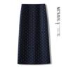 Polka Dot Woolen Mid-Length A-Line Pencil Skirt - Autumn Winter 2025 Collection